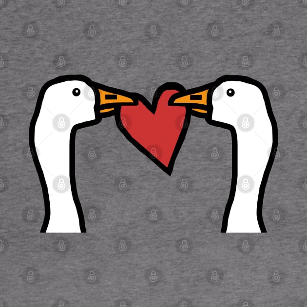 Gaming Goose X Two Stealing a Heart on Valentines Day Portrait by ellenhenryart